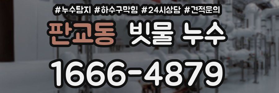 판교동 빗물 누수