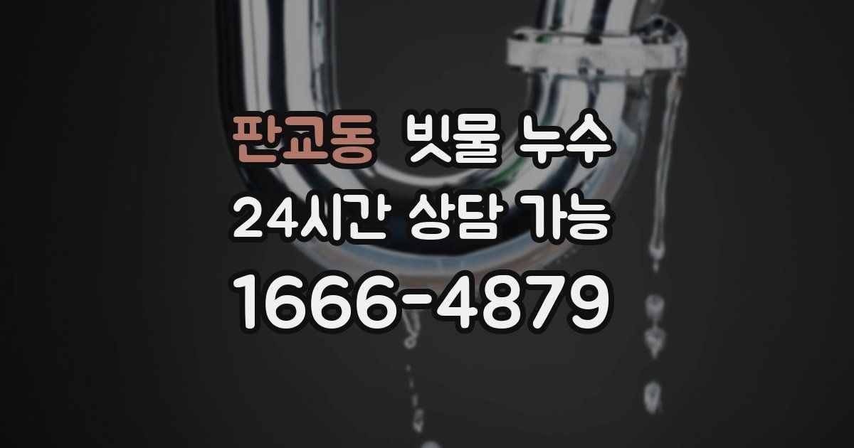 판교동 빗물 누수