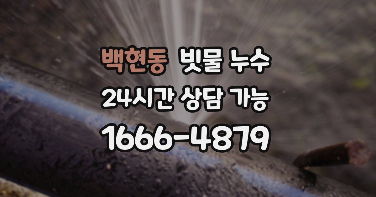 백현동 빗물 누수