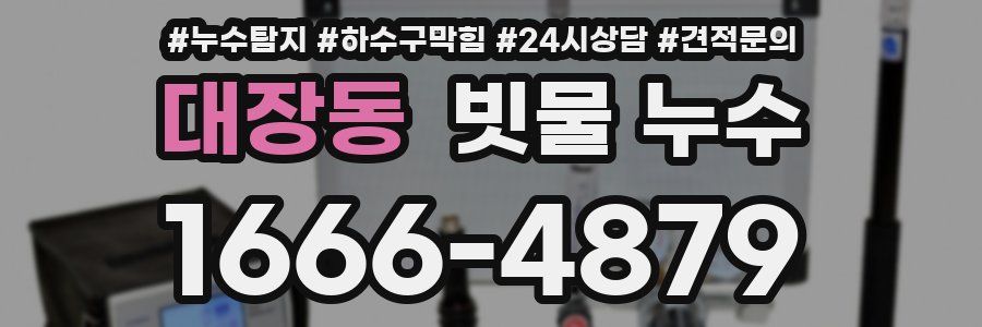 대장동 빗물 누수