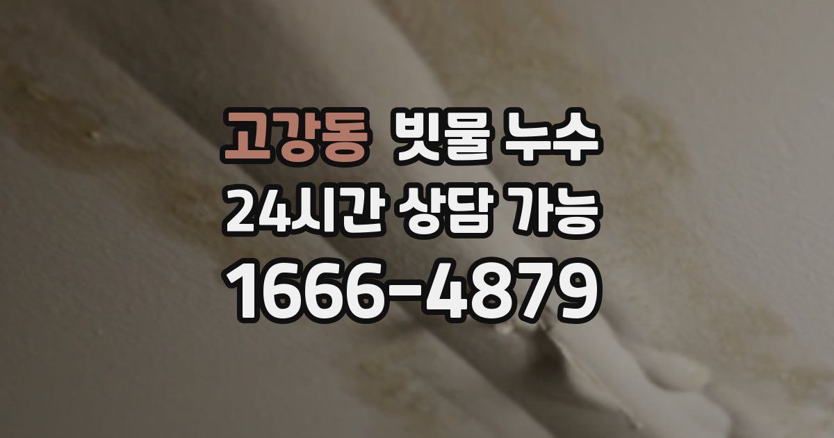 고강동 빗물 누수