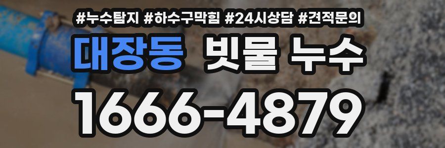 대장동 빗물 누수
