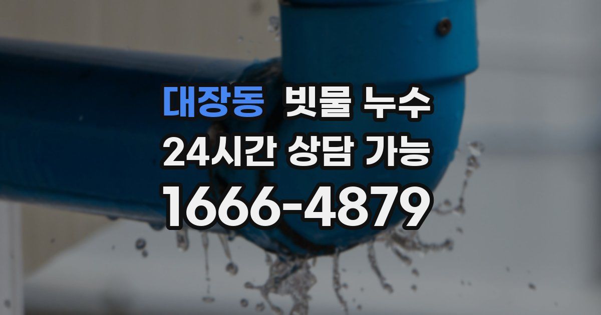 대장동 빗물 누수