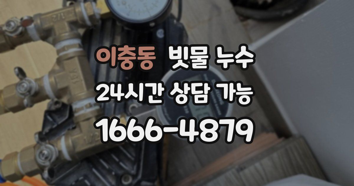 이충동 빗물 누수
