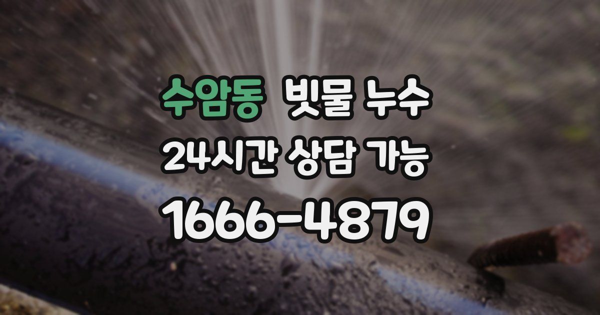 수암동 빗물 누수