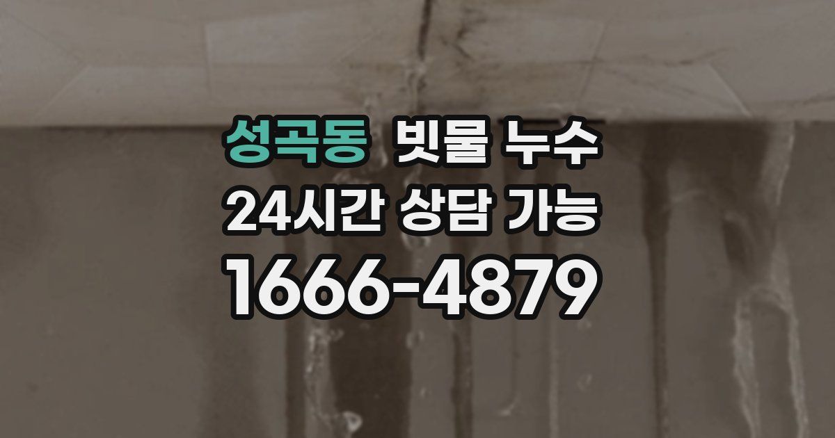 성곡동 빗물 누수