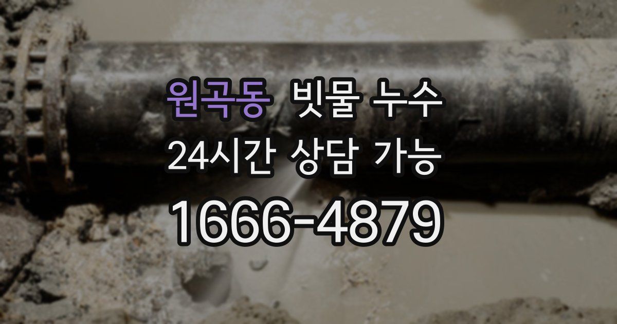 원곡동 빗물 누수