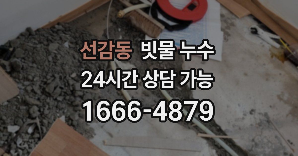 선감동 빗물 누수