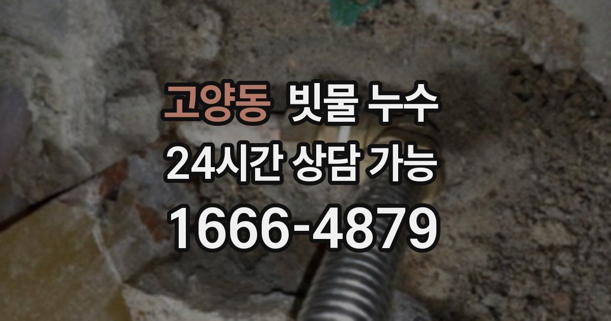 고양동 빗물 누수