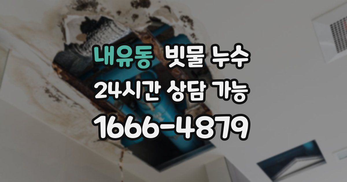 내유동 빗물 누수