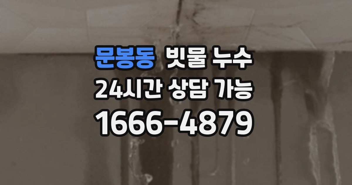 문봉동 빗물 누수