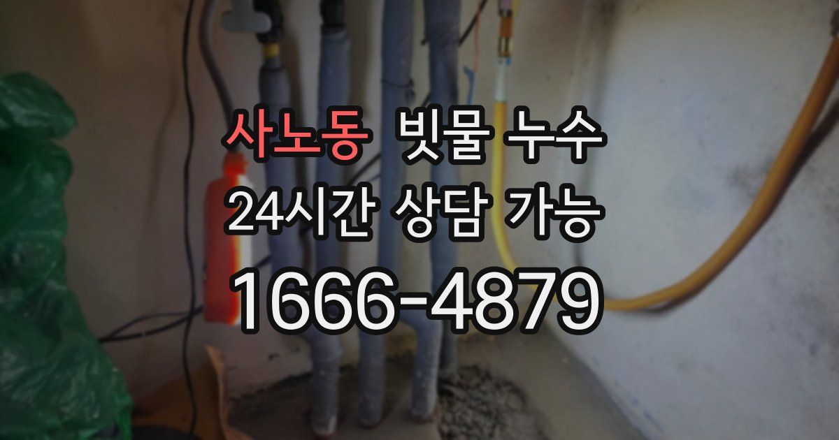 사노동 빗물 누수