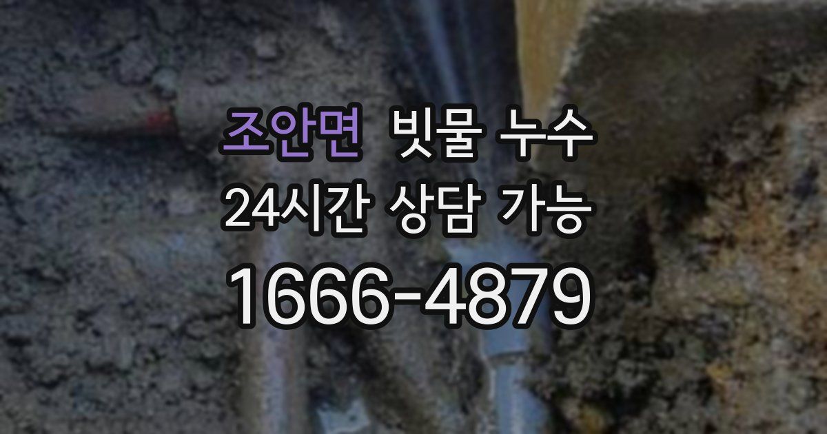 조안면 빗물 누수