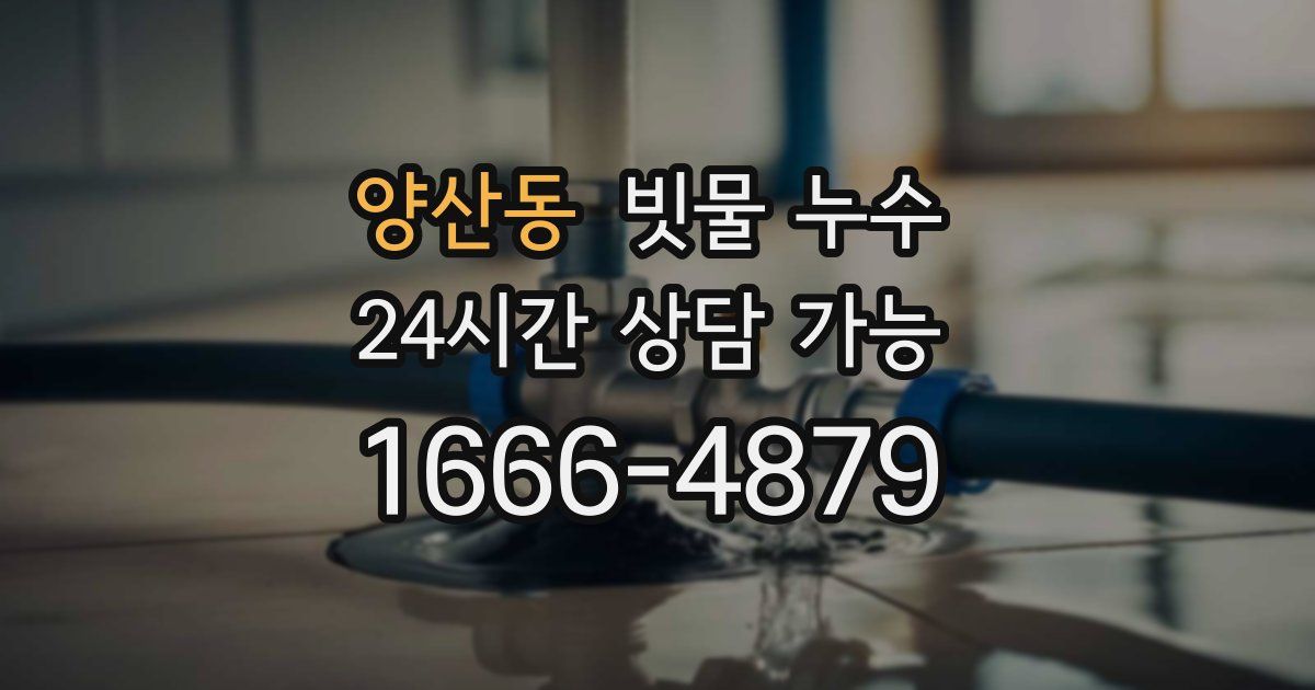 양산동 빗물 누수