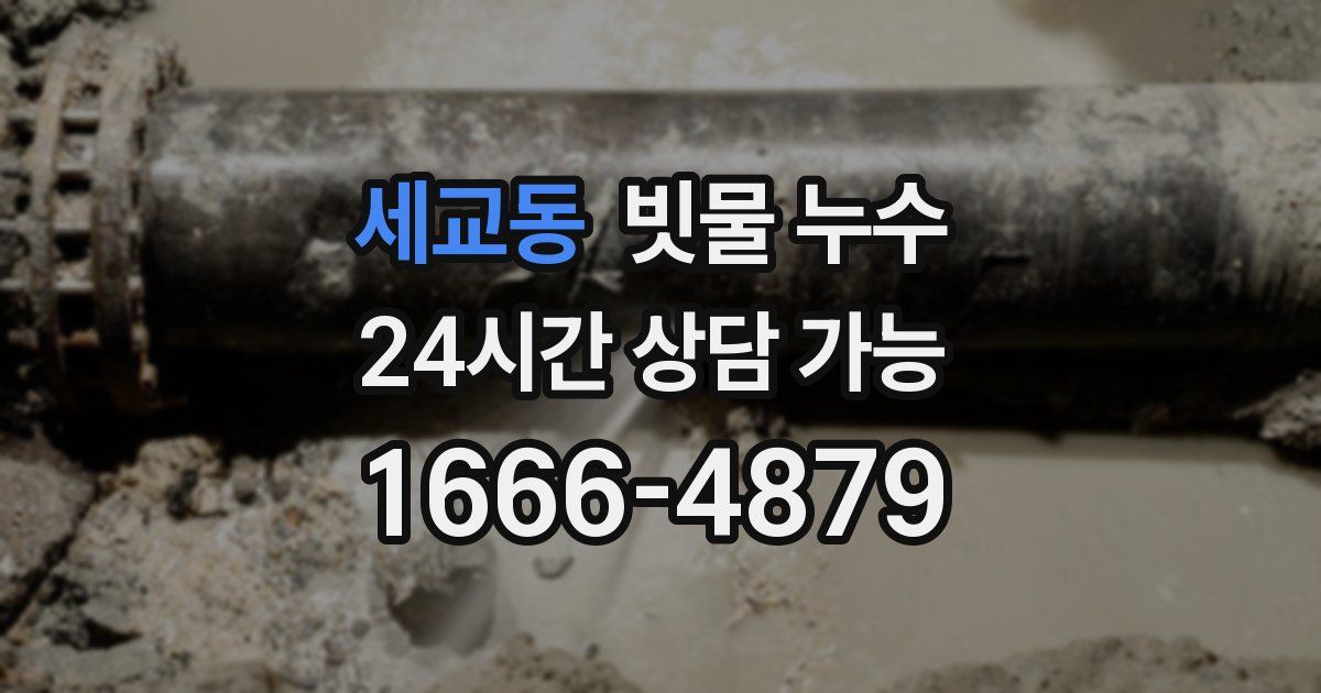 세교동 빗물 누수
