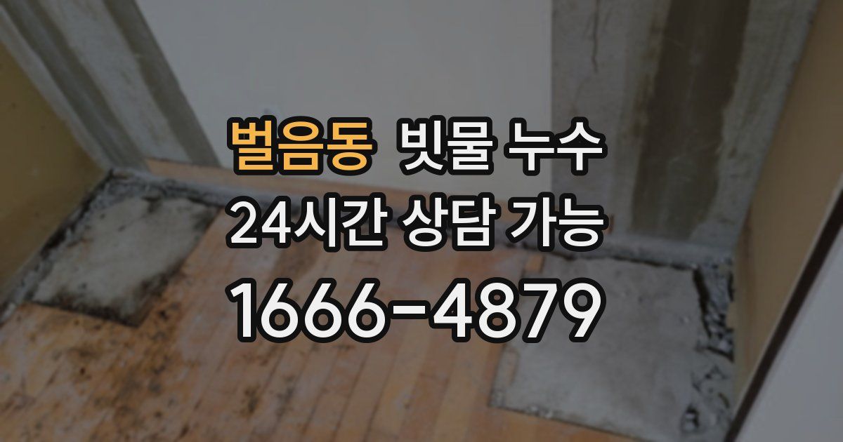 벌음동 빗물 누수