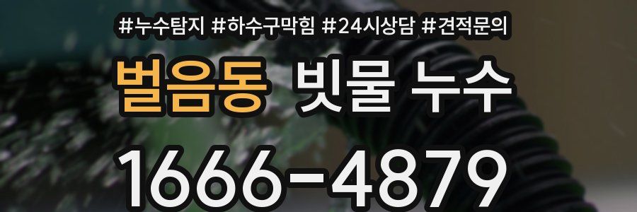 벌음동 빗물 누수