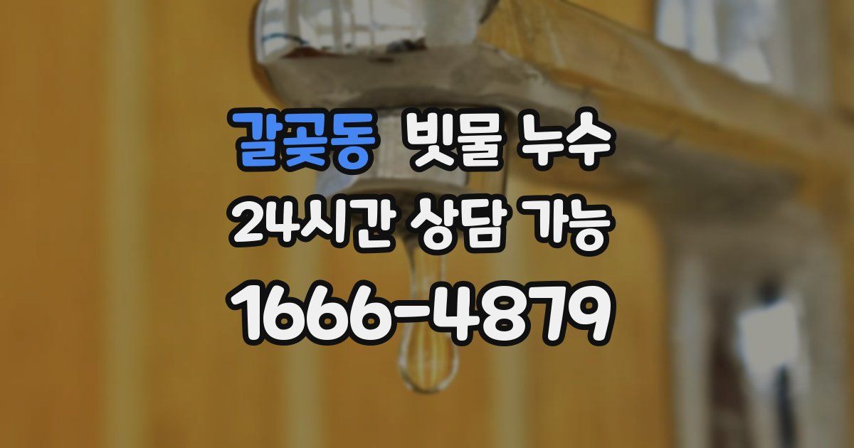 갈곶동 빗물 누수