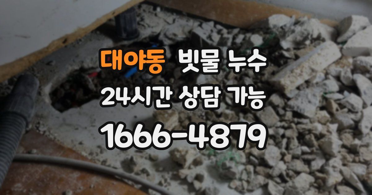 대야동 빗물 누수