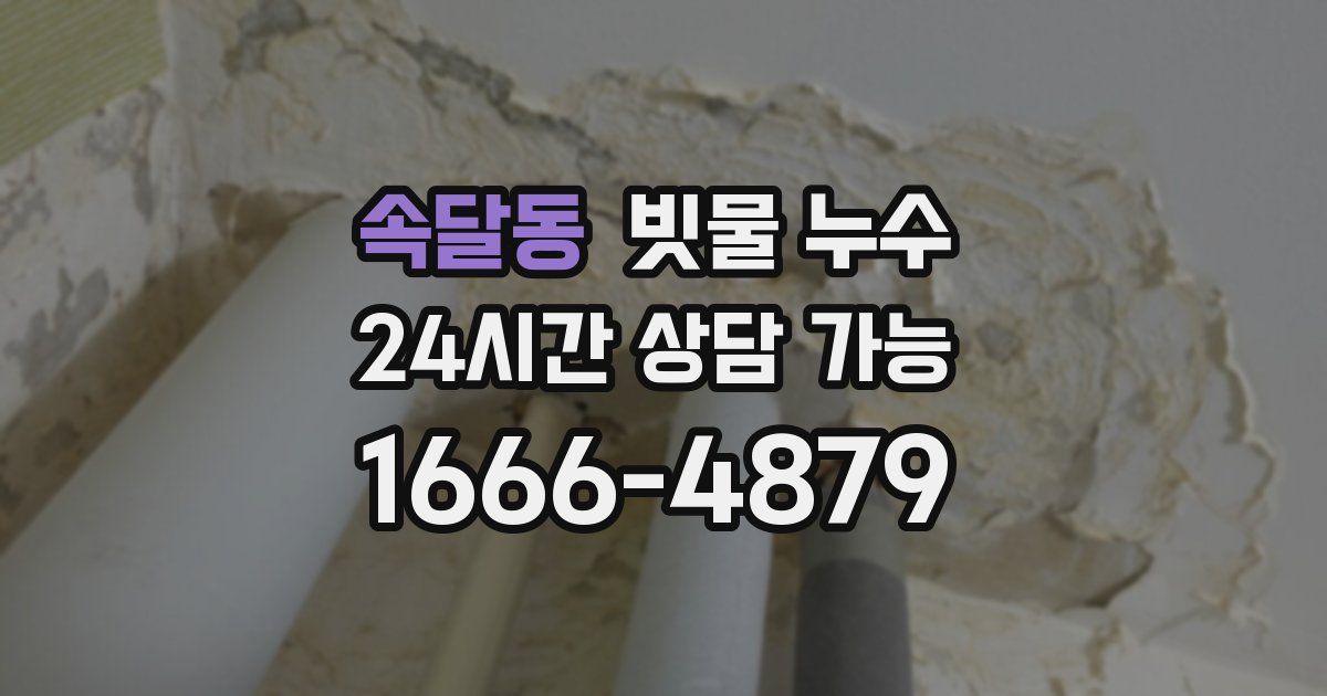 속달동 빗물 누수