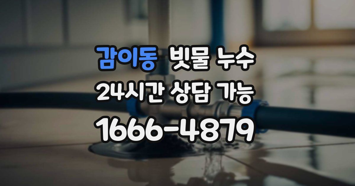 감이동 빗물 누수