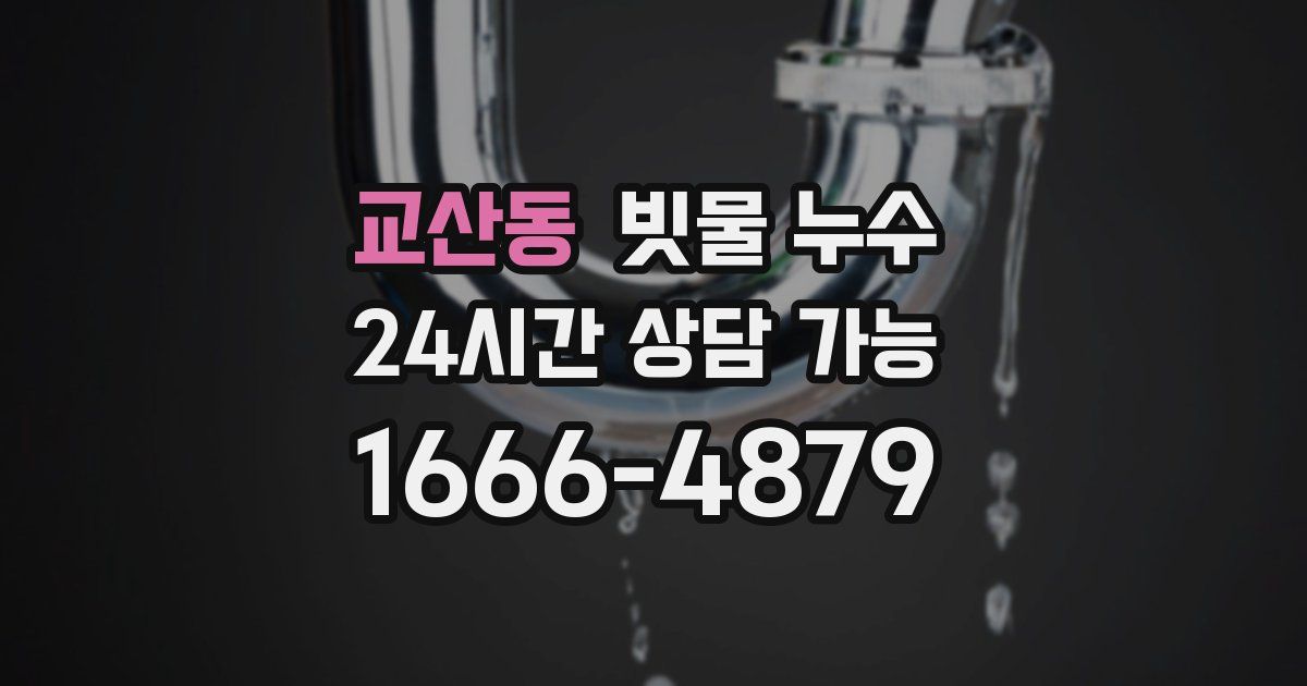 교산동 빗물 누수