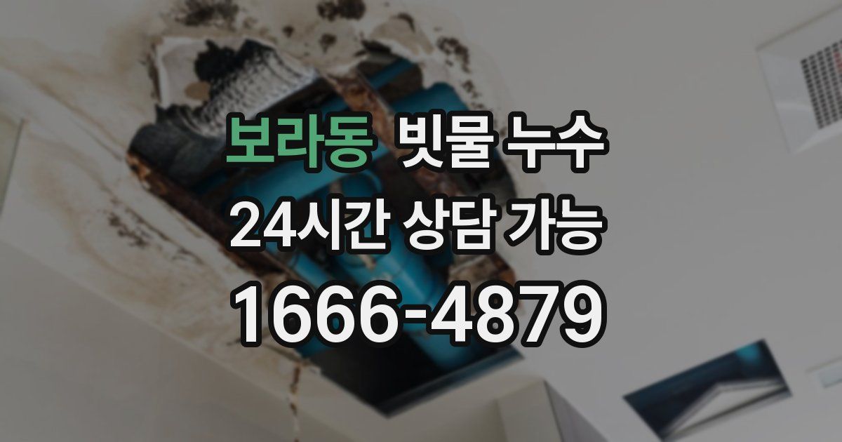 보라동 빗물 누수