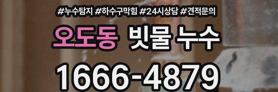 오도동 빗물 누수