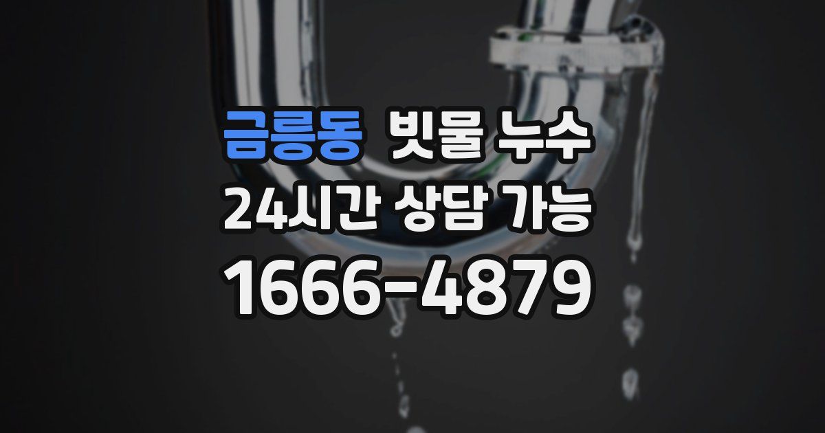 금릉동 빗물 누수