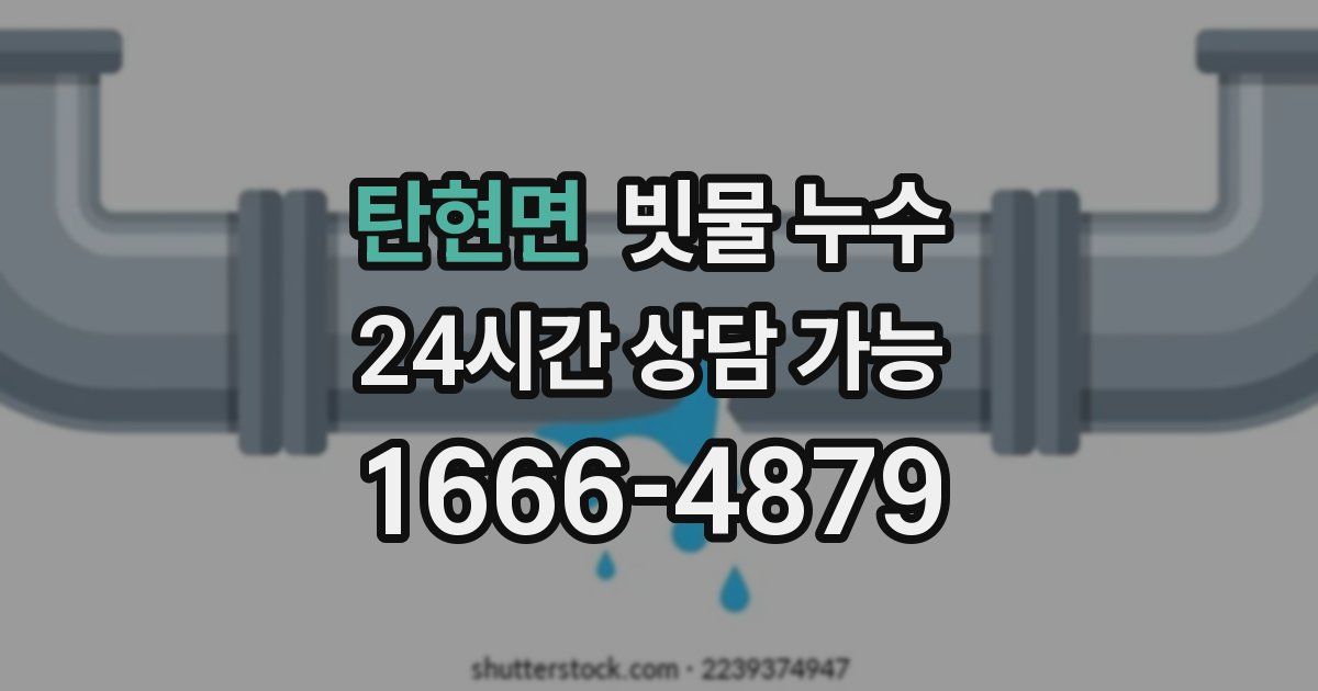 탄현면 빗물 누수