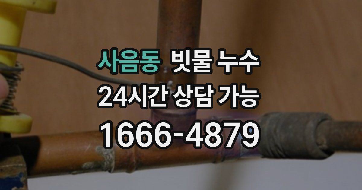 사음동 빗물 누수