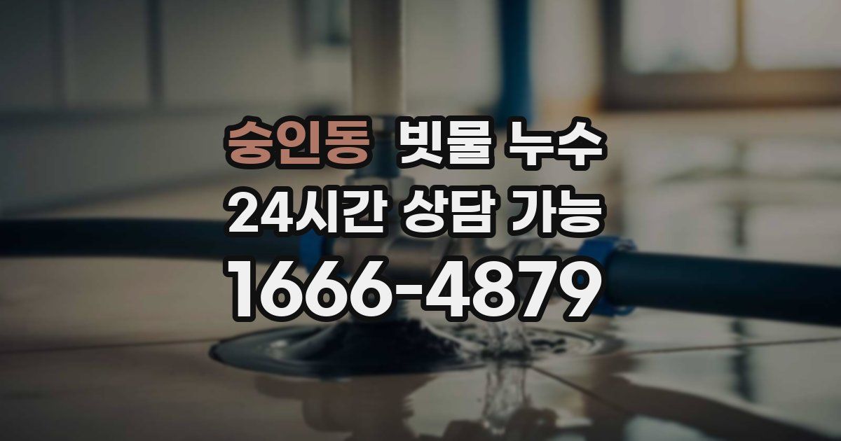 숭인동 빗물 누수