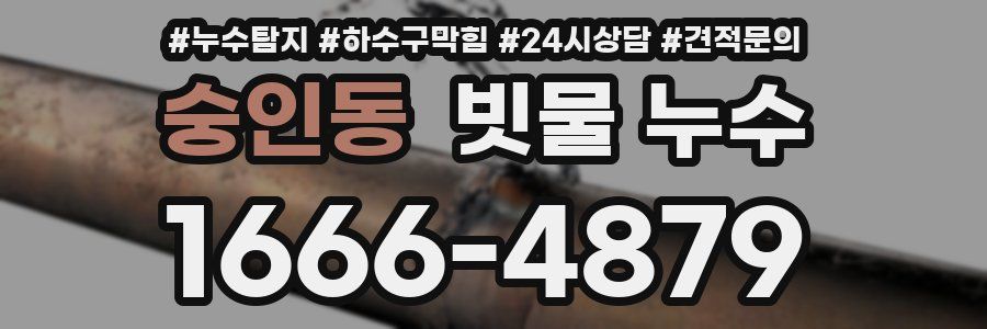 숭인동 빗물 누수
