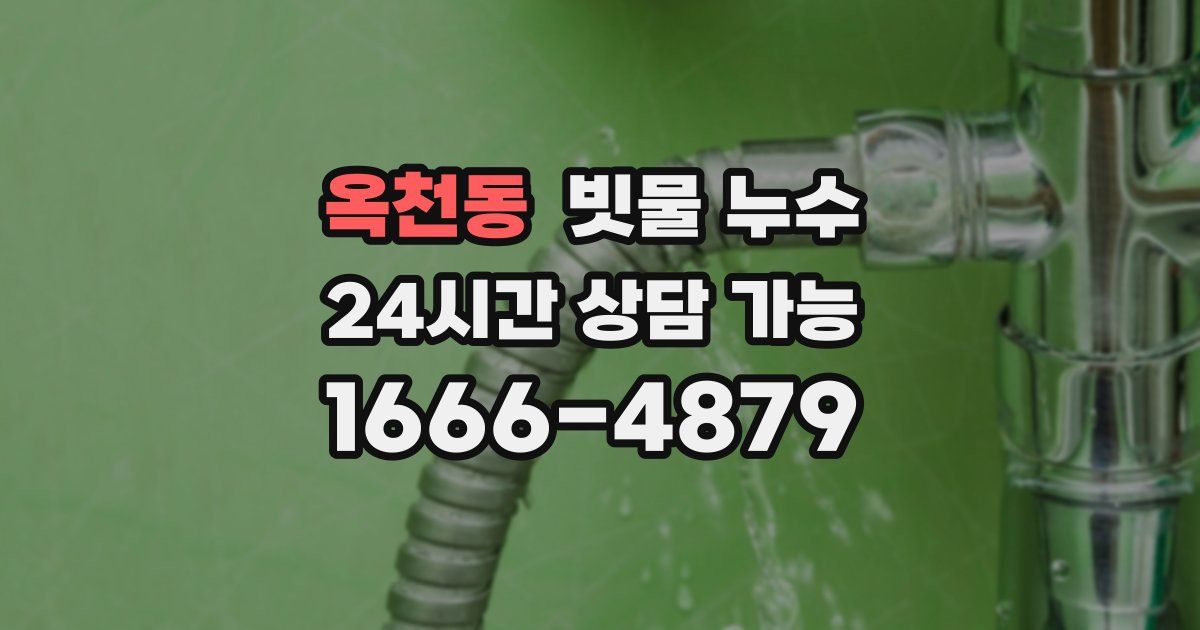 옥천동 빗물 누수