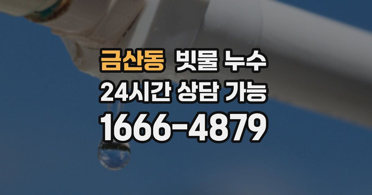 금산동 빗물 누수