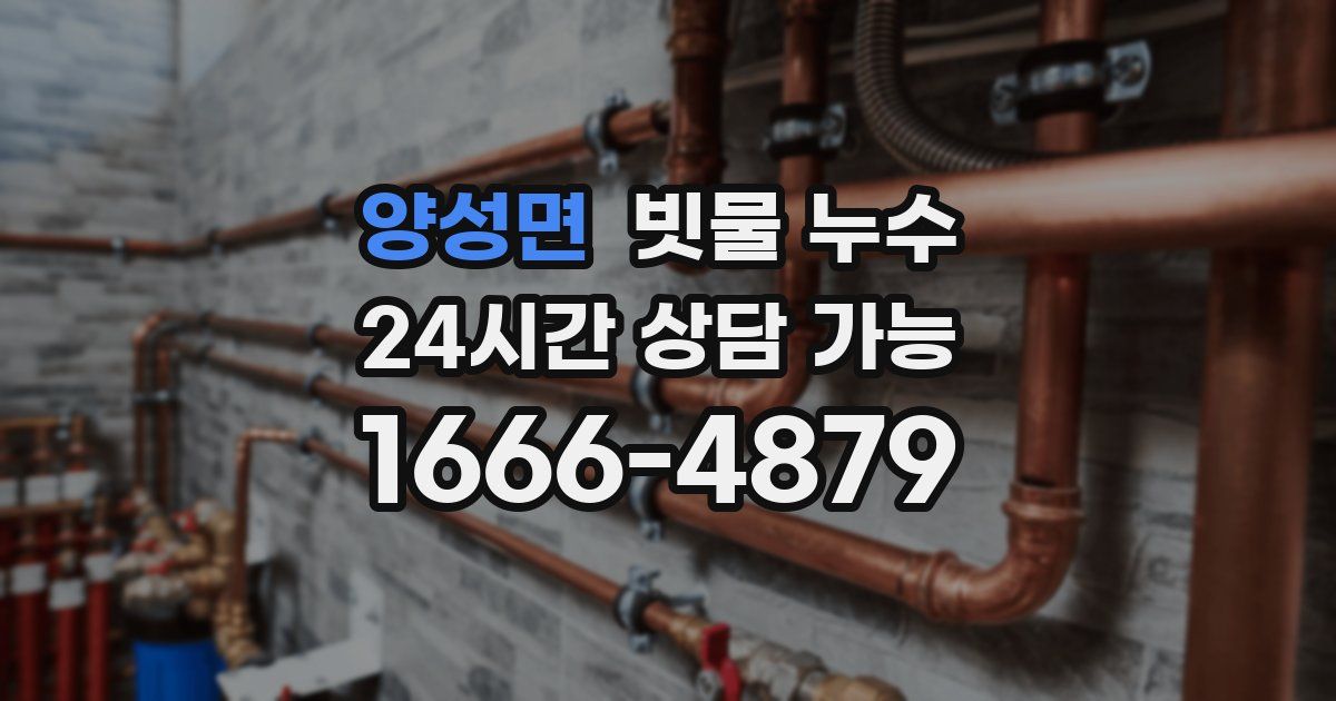 양성면 빗물 누수