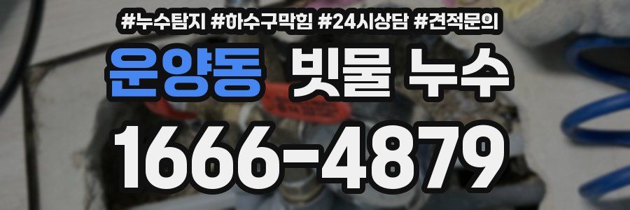 운양동 빗물 누수