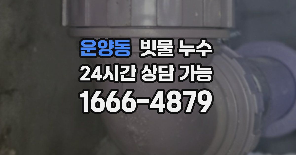 운양동 빗물 누수
