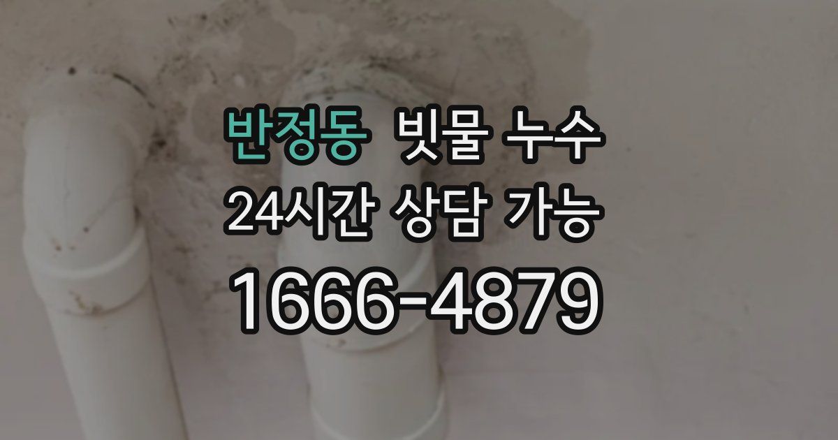 반정동 빗물 누수