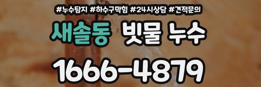 새솔동 빗물 누수