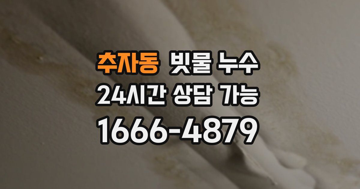 추자동 빗물 누수