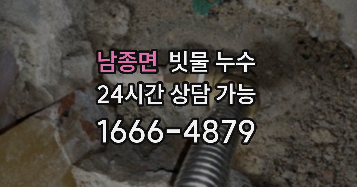 남종면 빗물 누수