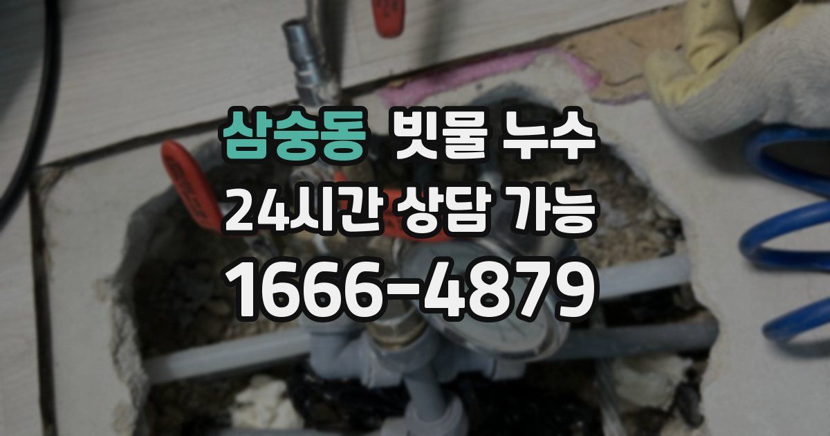 삼숭동 빗물 누수