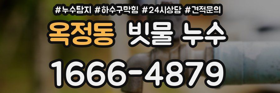 옥정동 빗물 누수