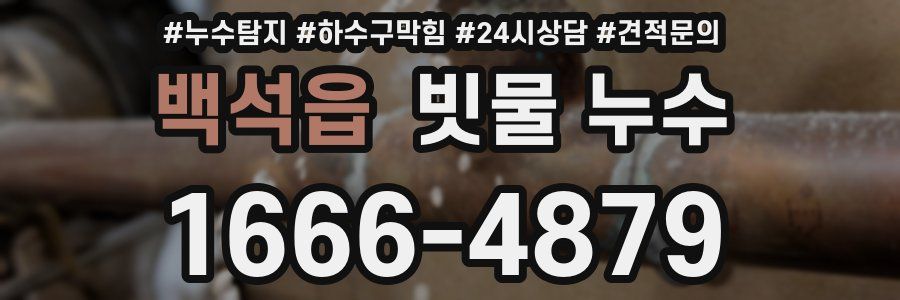 백석읍 빗물 누수