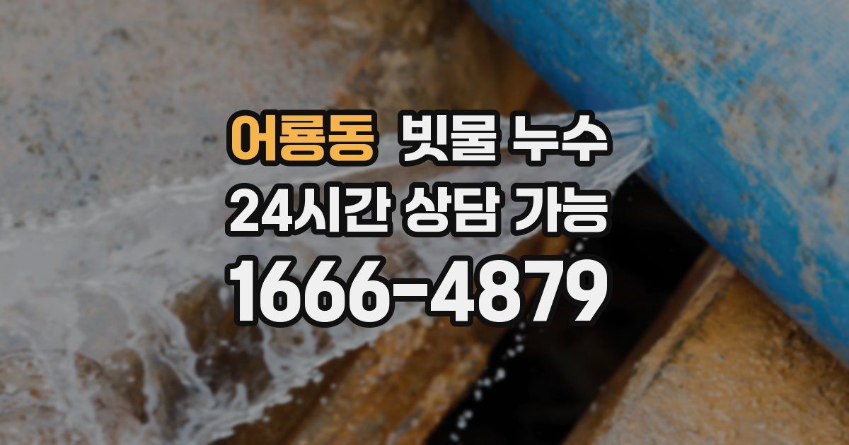 어룡동 빗물 누수