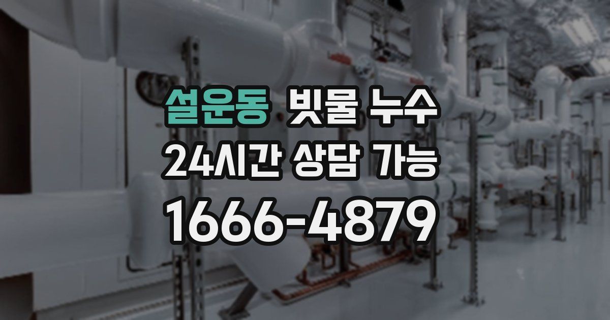 설운동 빗물 누수