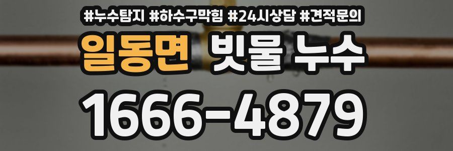 일동면 빗물 누수