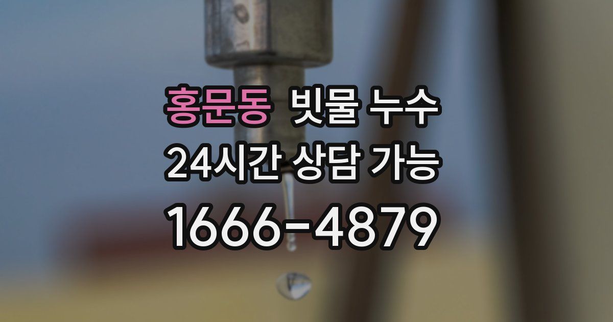 홍문동 빗물 누수