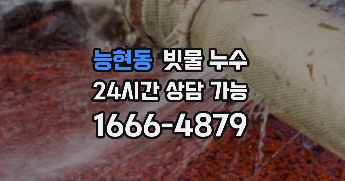 능현동 빗물 누수